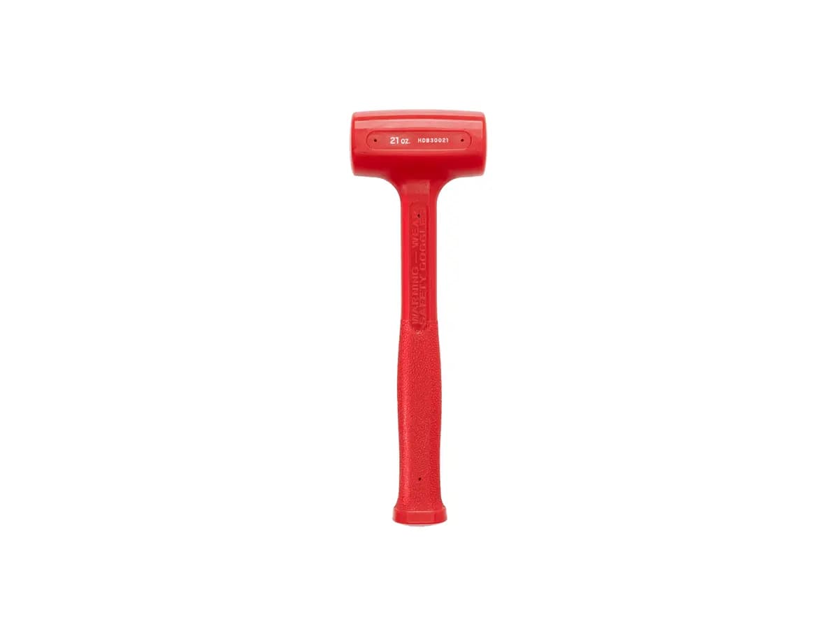 TEKTON 21 oz. Dead Blow Hammer [A. Length (in.) 11.2, B. Width (in.) 3.7, C. Height (in.) 1.7]