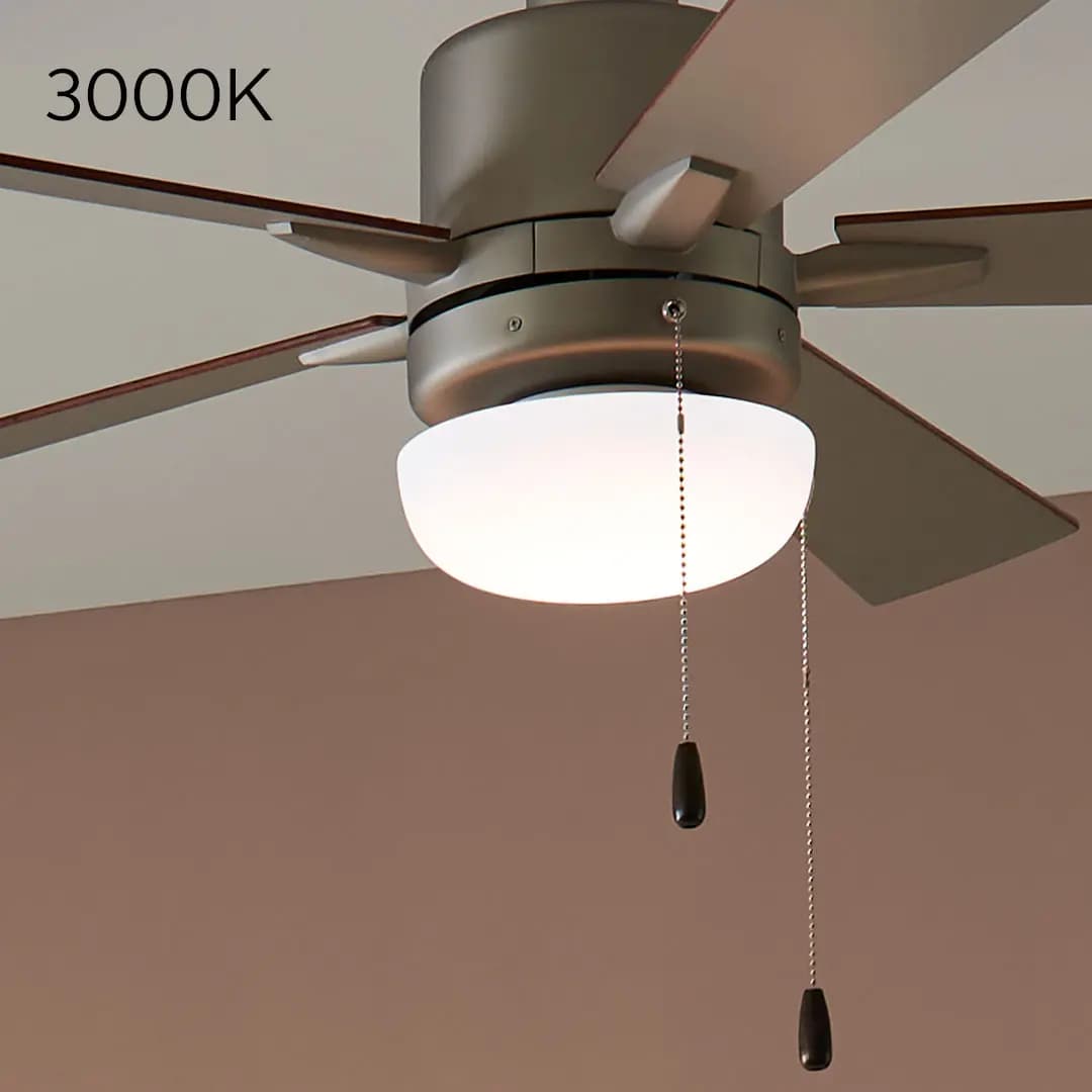 Kichler Fan Light Kit White (380940) [Attribute Selectable CCT, Attribute 2 Built-In Options, Attribute 3000K, 5000K]