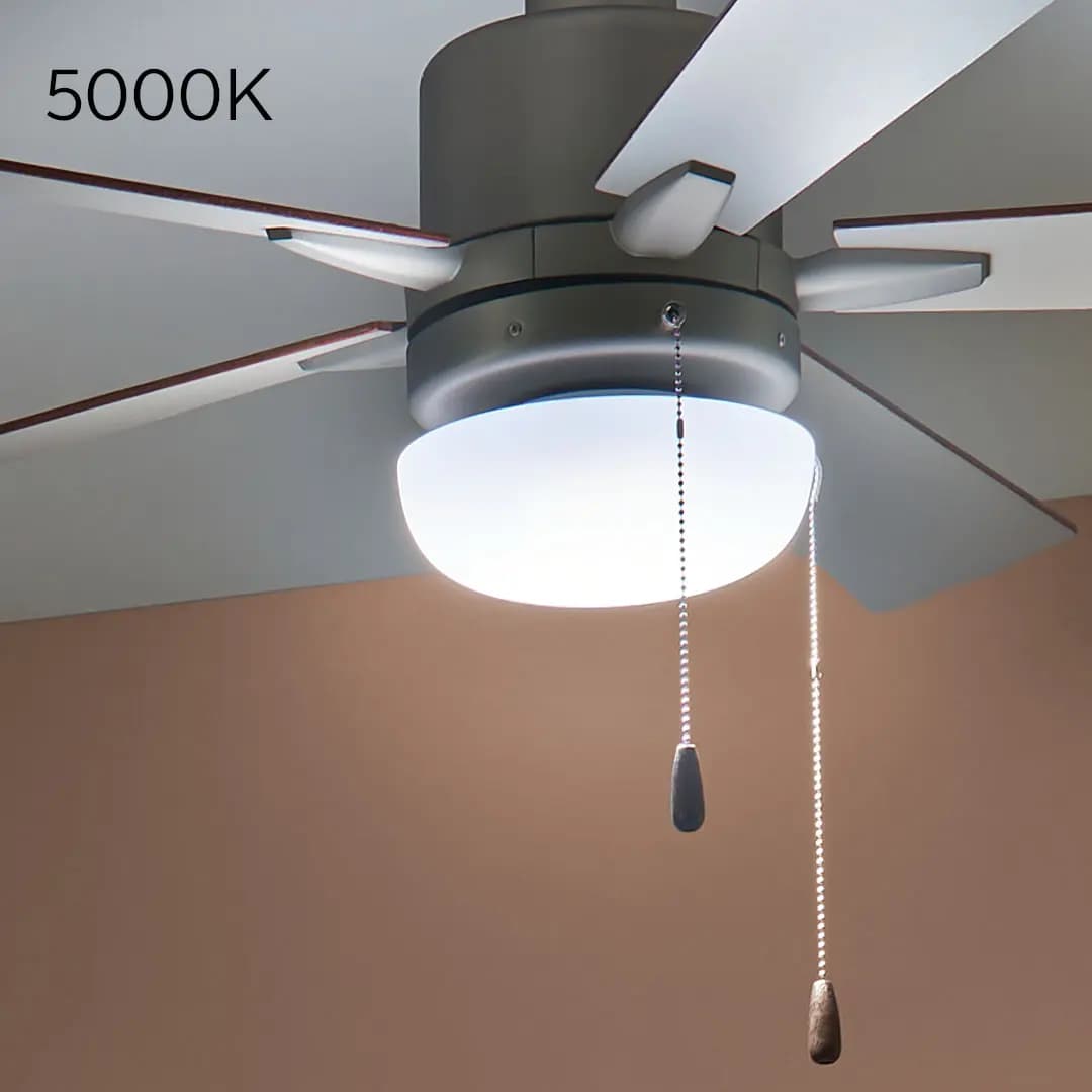 Kichler Fan Light Kit White (380940) [Attribute Selectable CCT, Attribute 2 Built-In Options, Attribute 3000K, 5000K]