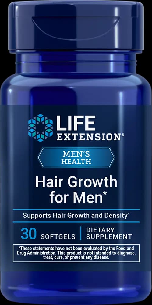 Life Extension Hair Growth for Men 250 mg [1 softgel, 250 mg, 4.5% cyanidin-3-glucoside]]