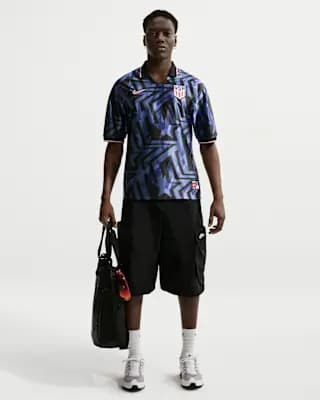 USMNT Energy Men's Nike Dri-FIT Short-Sleeve Soccer Top Midnight Navy/University Red [100% polyester, Machine wash, XS-3XL]