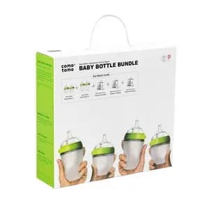 Comotomo Baby Bottle Gift Set - Green - 10ct [Number of Pieces 10, Dimensions (Overall) 11.4 Inches (H) x 3.6 Inches (W) x 12.6, Weight 2.21 Pounds, Suggested Age 0-24 Months]