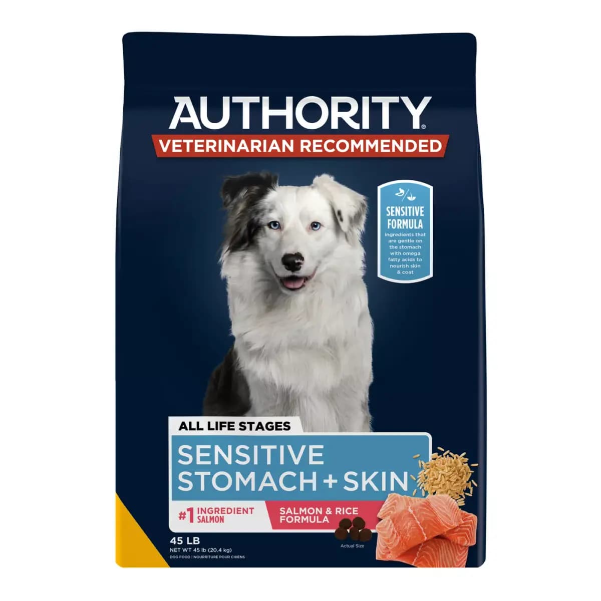 Authority® Sensitive Stomach & Skin All Life Stages Dry Dog Food - Salmon & Rice [Brand Authority®, Food Type Dry Dog Food, Life Stage All Life Stages, Health Consideration Sensiti