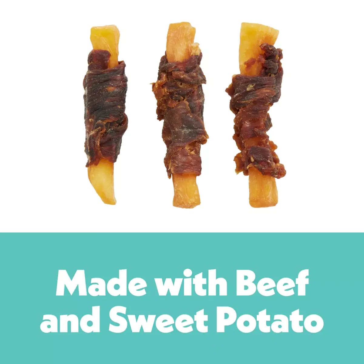 Wiggles & Wags Beef & Sweet Potato Twists Dog Treats 16 OZ [Brand Wiggles & Wags®, Food Type Treat, Product Of Thailand, Intended For Dogs]
