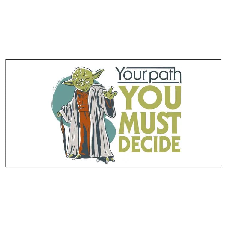 Star Wars™ Yoda™ Collectible Drinking Glass, 13.5 oz. [Message Your path, you must decide., Count 1, Care instructions Top rack dishwasher safe., Item number 1WOW1024]