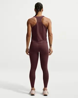 Nike Universa Women's High-Waisted 7/8 Leggings with No Front Seam Mystic Dates/Mystic Dates/Burgundy Crush [77% polyester/23% spandex, Machine wash, XS (0–2)-XXL (20–22)]