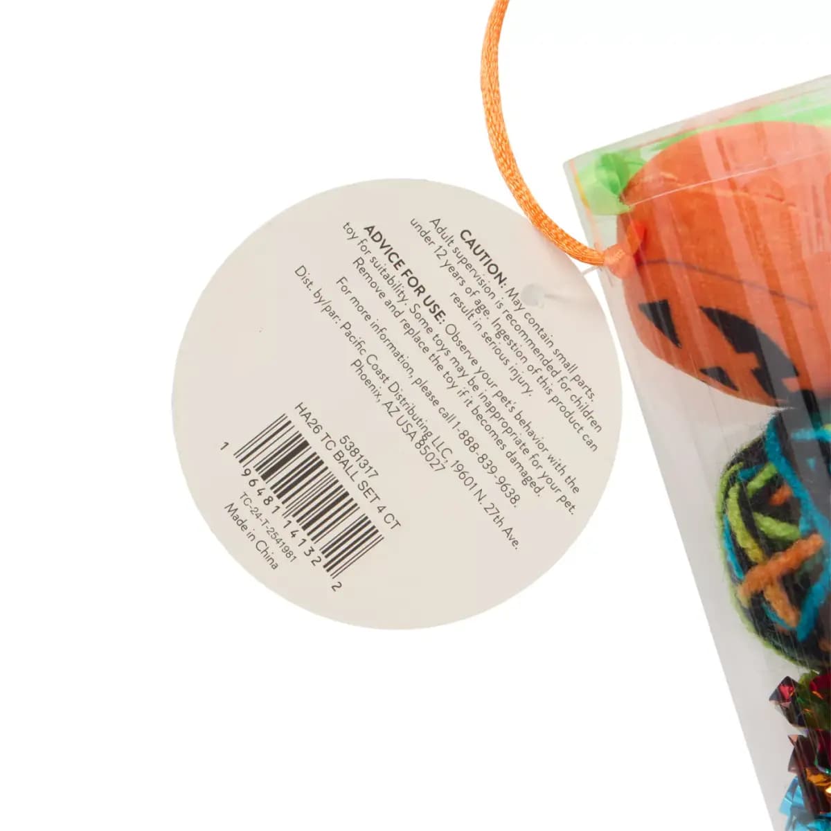 Thrills & Chills™ Halloween Ball Set Cat Toys 4-Pack [Brand Thrills & Chills®, Includes 4 Count, Intended For Cats, Activity Swat & Pounce]