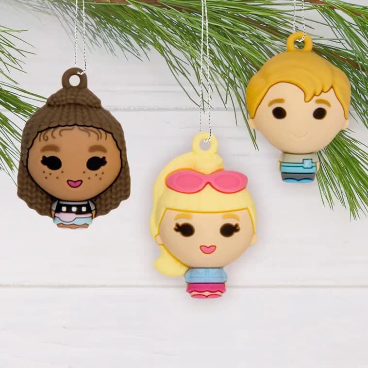 Mini Barbie™ Shatterproof Hallmark Ornaments, Set of 6 [Item number 3HCM4764, Dimensions MINIATURE (figures, symbols) 0.75 x 1, Material Shatterproof plastic ornaments with han]