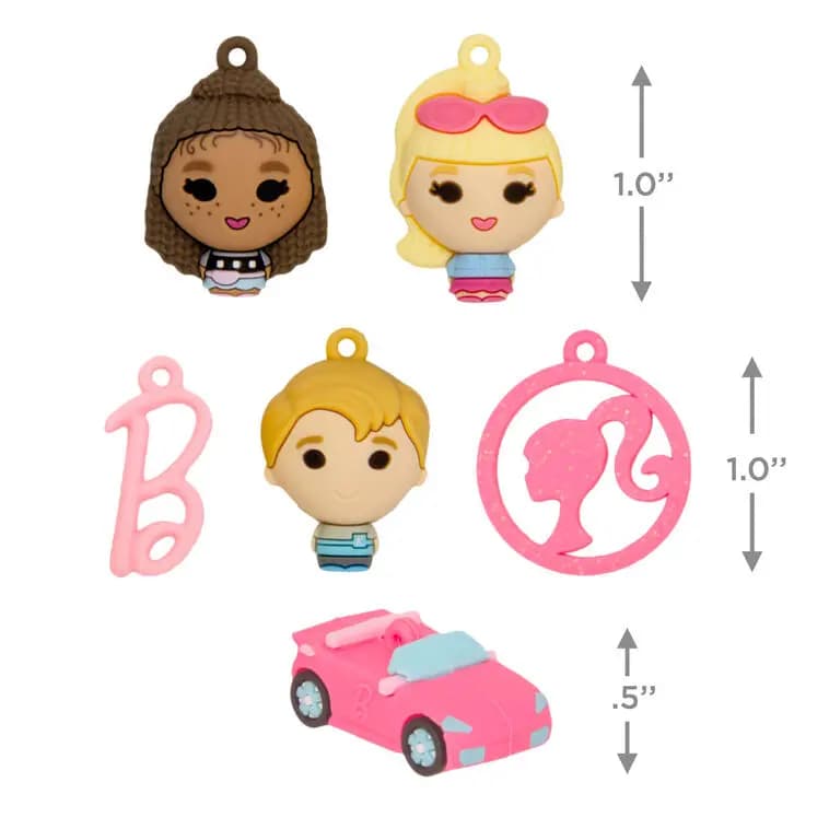 Mini Barbie™ Shatterproof Hallmark Ornaments, Set of 6 [Item number 3HCM4764, Dimensions MINIATURE (figures, symbols) 0.75 x 1, Material Shatterproof plastic ornaments with han]