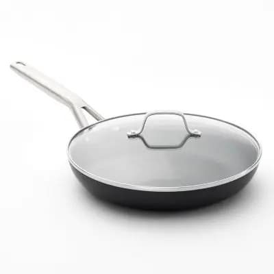 Calphalon 10" Hard Anodized Nonstick Fry Pan with Lid [10 Inches, 3.2 Pounds, Hard Anodized Aluminum]