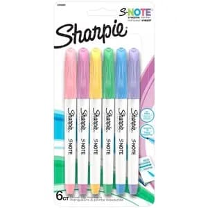 Sharpie S-Note 6ct [Suggested Age 6 Years and Up, Ink Color Multicolored, Point size Fine, Package Quantity 6]