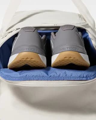 Nike Utility Power 2.0 Duffel Bag (Medium, 51L) Light Orewood Brown/Light Orewood Brown/Indigo Storm [Body: 100% polyester, Spot clean, ONE SIZE]