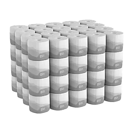 Pacific Blue by GP PRO, 2 Ply, Standard Roll Embossed Toilet Paper, 4.05x4, 100% Recycled, White, 550 Sheets, 80 Rolls per Case [color White, size class Standard, number of sheets 