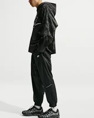 Nike Windrunner Men's Weatherized Pants Black/Black/White [Body/Lining: 100% polyester, Machine wash, XS-3XL]