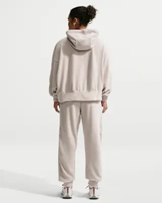 Nike One Women's Therma-FIT Oversized Pullover Hoodie Cream II/White [Body: 100% polyester. Pockets: 75% polyester/13% cotton/12% rayon., Machine wash, XXS (00)-XXL (20–22)]