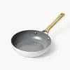 8" Nonstick Ceramic Coated Aluminum Frying Pan With Champagne Handle Cream - Figmint™ [8 Inches, 1.32 Pounds, Ceramic Nonstick]