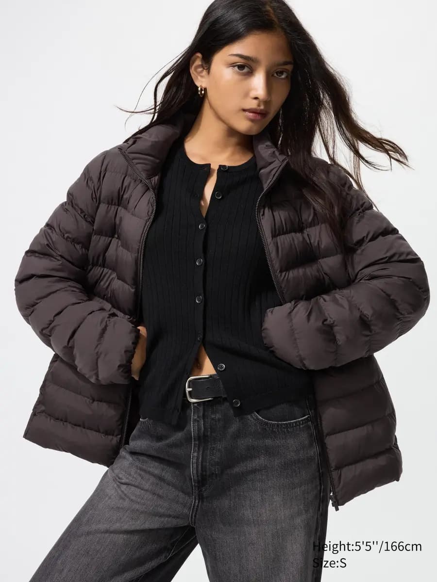 Uniqlo PUFFTECH Jacket Dark Brown [Imported, Hand wash cold, Do not dry clean, Anti-static lining enhances comfort.]
