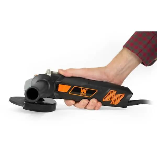 WEN 7 Amp Corded 4-1/2 in. Angle Grinder, 944 [Amperage (A): 7, Arbor Size: 5/8 in, Color Family: Black]