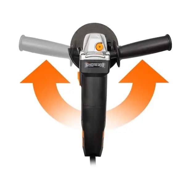 WEN 7 Amp Corded 4-1/2 in. Angle Grinder, 944 [Amperage (A): 7, Arbor Size: 5/8 in, Color Family: Black]