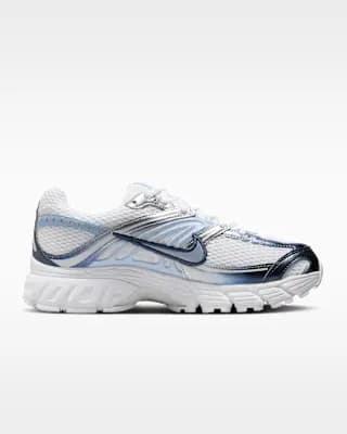 Nike Air Max Moto 2K Women's Shoes White/Metallic Silver/Midnight Navy/Hydrogen Blue [White/Metallic Silver/Midnight Navy/Hydrogen Blue, W 5 / M 3.5, W 5.5 / M 4, W 6 / M 4.5, W 6.