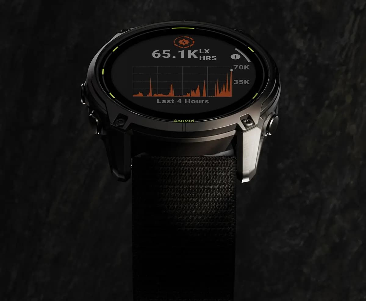 Garmin Enduro 3 Carbon Gray DLC Titanium with Black Ultrafit Nylon Strap [Sunlight-visible, transflective memory-in-pixel (MIP), 10 ATM, 1.4” (35.56 mm) diameter]