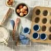12ct Nonstick Aluminized Steel Muffin Pan Gold - Figmint™ [1.58 Pounds, Nonstick, Aluminized Steel]