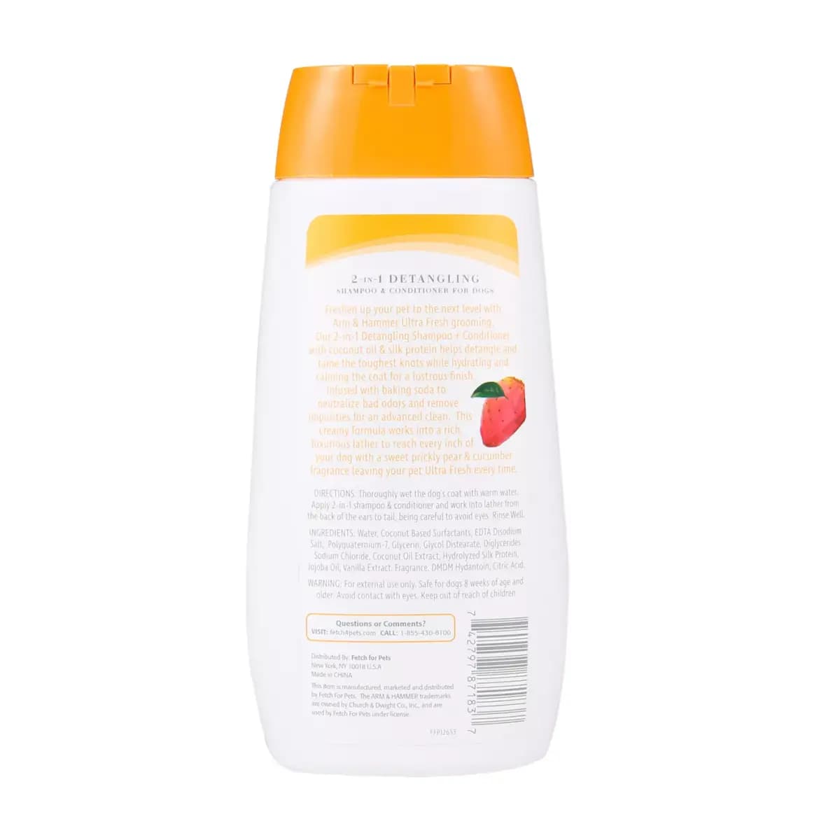 Arm & Hammer ™ Ultra Fresh 2-in-1 Detangling Dog Shampoo - Cucumber/Prickly Pear 16 oz [Intended For Dog, Includes 1 -16 oz bottle, Health Consideration Detangling, Total Weight 16