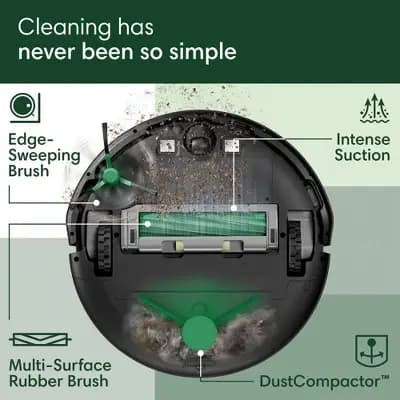 iRobot Roomba 205 DustCompactor Cordless Vacuum U112020 5.8" Cleaning Path Black [5.8 Inches, Battery, 0 Inches]