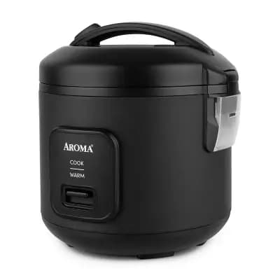 Aroma 8 Cup Rice Cooker Black [8 Cup, Aluminum, 350 Watts]