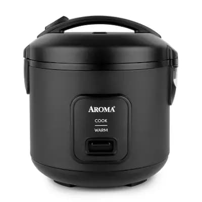 Aroma 8 Cup Rice Cooker Black [8 Cup, Aluminum, 350 Watts]