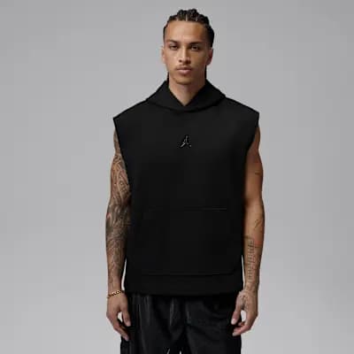 Jordan Sport Hoop Fleece Men's Dri-FIT Sleeveless Pullover Hoodie Black/Clear [Black/Clear, Machine wash, Imported]