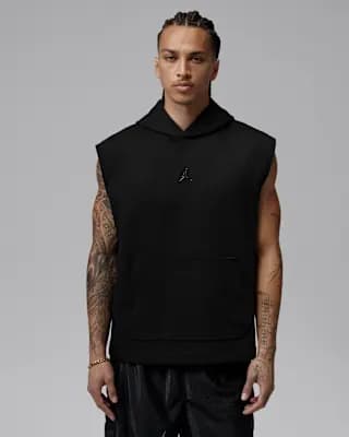 Jordan Sport Hoop Fleece Men's Dri-FIT Sleeveless Pullover Hoodie Black/Clear [Black/Clear, Machine wash, Imported]