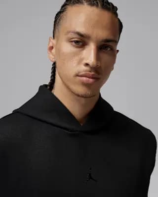 Jordan Sport Hoop Fleece Men's Dri-FIT Sleeveless Pullover Hoodie Black/Clear [Black/Clear, Machine wash, Imported]
