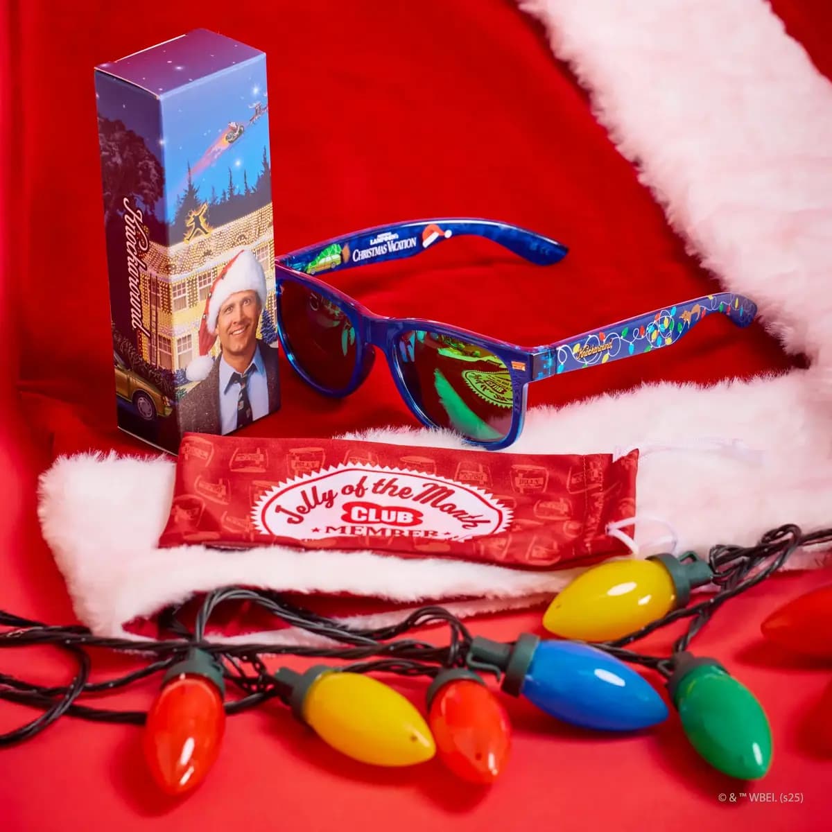 Knockaround National Lampoon's Christmas Vacation Fort Knocks [Blue front frame, Polarized green monochrome lenses, Glossy finish]