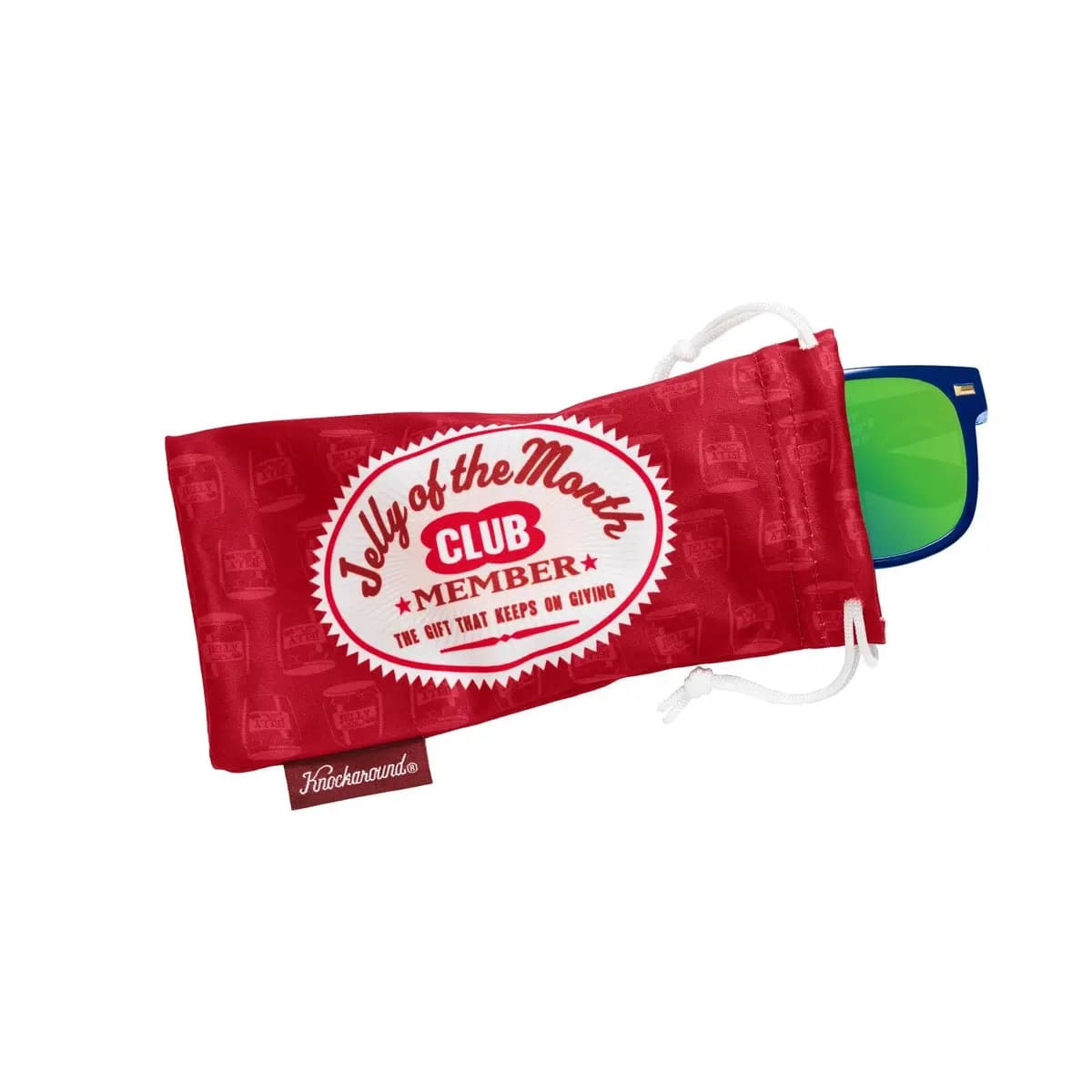 Knockaround National Lampoon's Christmas Vacation Fort Knocks [Blue front frame, Polarized green monochrome lenses, Glossy finish]