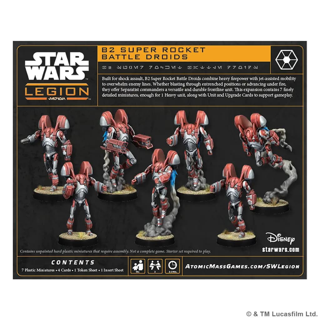 Atomic Mass Games Star Wars: Legion - B2 Super Rocket Battle Droids [UPC 841333138462, ages 14+, players 2]