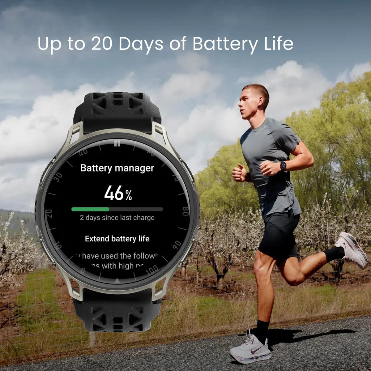 Amazfit Cheetah 2 Pro Runner's [1.32", Up to 20 days, 540 mAh (rated value)]