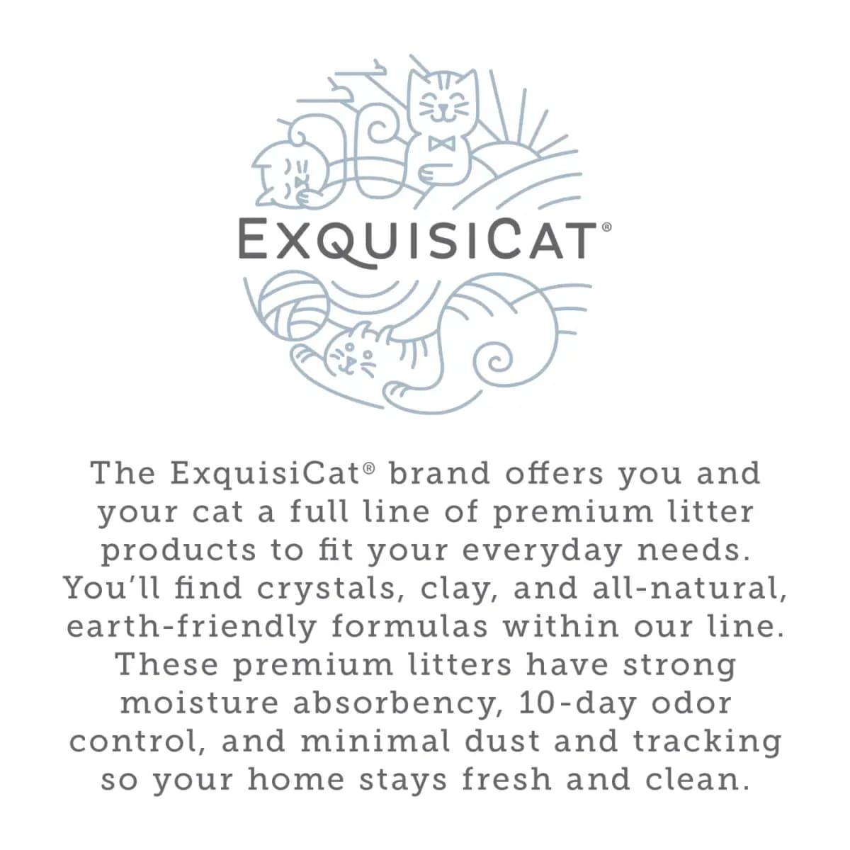 ExquisiCat Litter Premium Clumping Multi-Cat Clay Cat Litter - Scented, Low Dust [Material Clay, Environment Type Indoor, Species Cat, Package Weight 40 LBS (18.1 kg)]