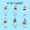 Graco Table2Table LX 6-in-1 Standard High Chair - Willow [Dimensions (Overall) 44.5 Inches (H) x 22.75 Inches (W) x 29., Weight 20.15 Pounds, Holds up to 60 Pounds, Suggested Age 0