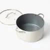 12qt Nonstick Ceramic Coated Aluminum Wide Stock Pot Cream - Figmint™ [12 Inches, 5.25 Pounds, Ceramic Nonstick]