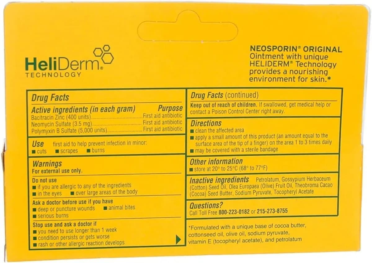 Neosporin Original Ointment - 1 oz, Pack of 4 [Neosporin, Scar remover, Ointment]