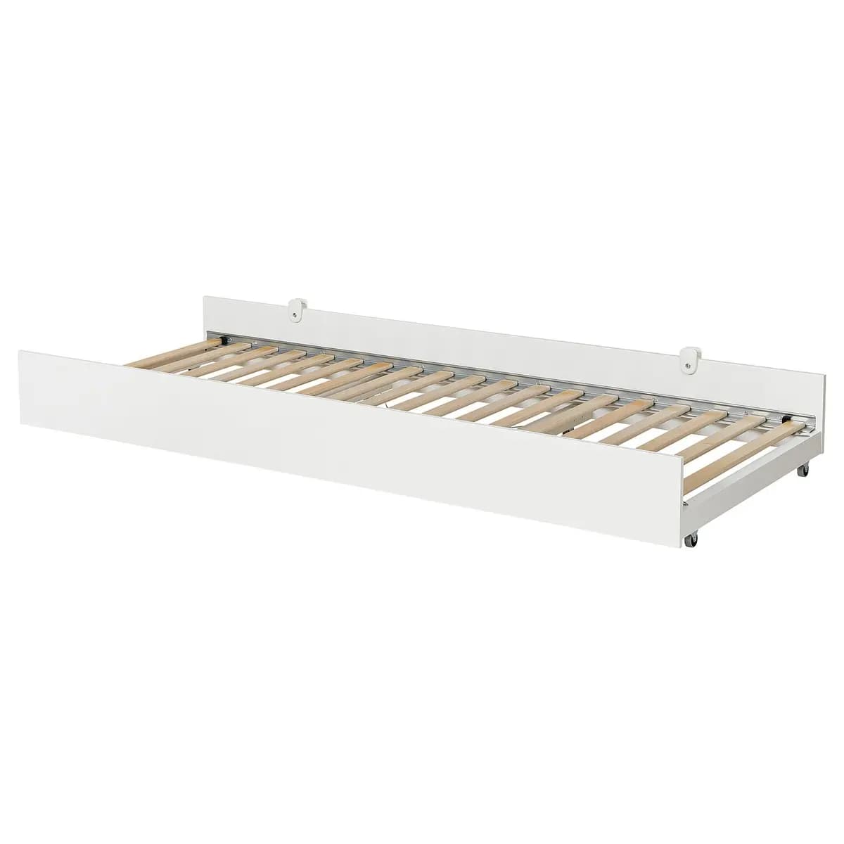 IKEA VIHALS Trundle bed, white Twin [Base length 75 1/4 ", Bed width 39 3/4 ", Height 9 7/8 "]
