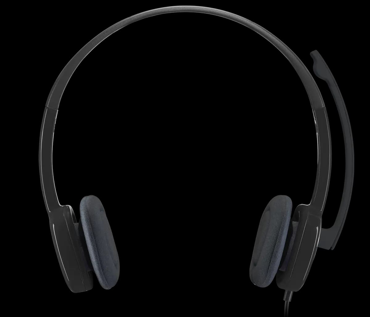 Logitech H151 Stereo Headset - Black [7.87 in (200 mm), 9.65 in (245 mm), 2.56 in (65 mm)]