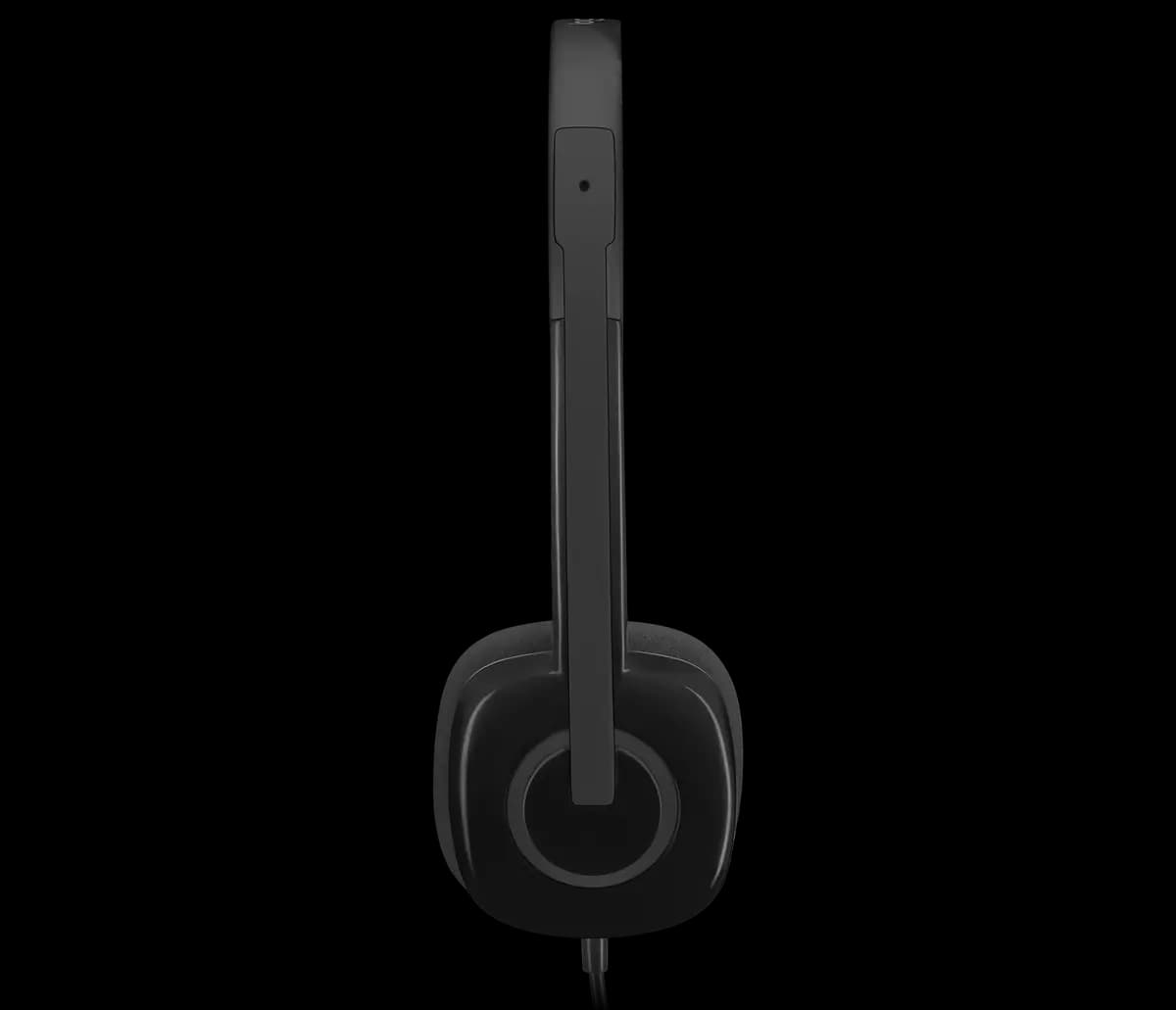 Logitech H151 Stereo Headset - Black [7.87 in (200 mm), 9.65 in (245 mm), 2.56 in (65 mm)]
