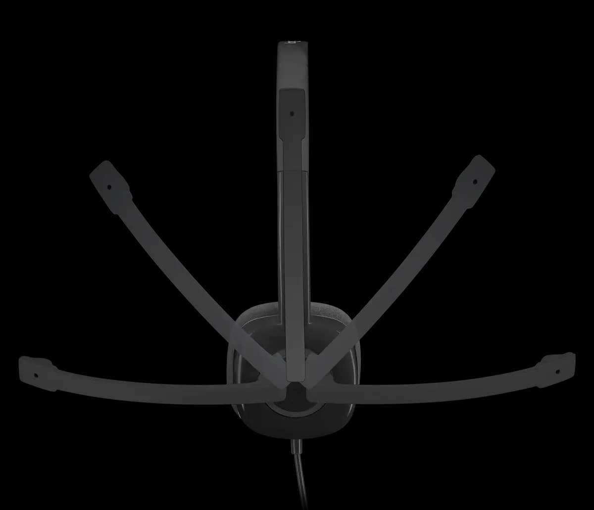Logitech H151 Stereo Headset - Black [7.87 in (200 mm), 9.65 in (245 mm), 2.56 in (65 mm)]