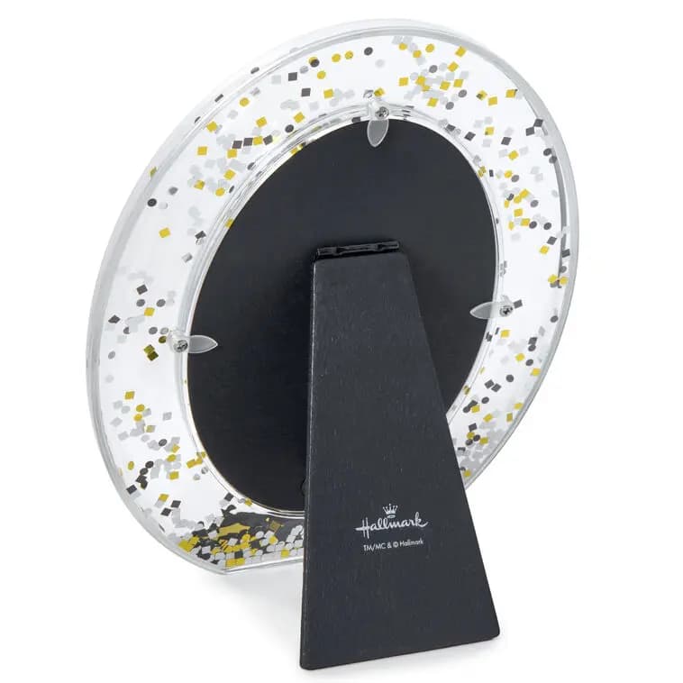 Clear Oval With Confetti Graduation Picture Frame, 4x6 [Dimensions 6.75'' W x 8.5'' H x 1.125'' D, Material Plastic and glass., Count 1, Item number 1GGT1724]
