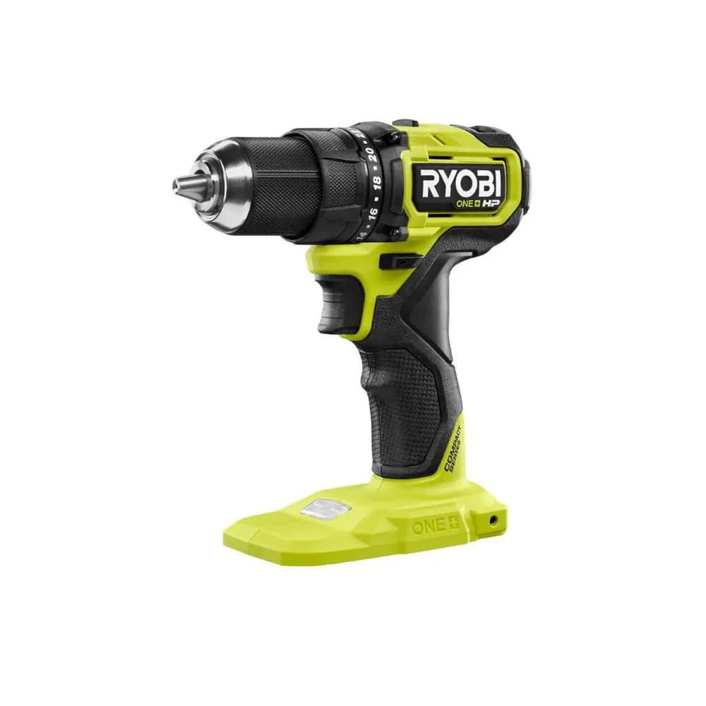 RYOBI 18V ONE+ HP Compact Brushless 1/2" Drill/Driver [Torque 450 in-lbs., Weight 2.1 lbs., RPM 0-450 / 0-1,750]