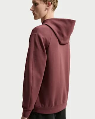 Nike 24.7 ImpossiblySoft Men's Dri-FIT Pullover Hoodie Light Boulder/Black/Burgundy Crush [Body: 51% polyester/25% modal/15% cotton/9% spandex, Machine wash, XS-4XL Tall]