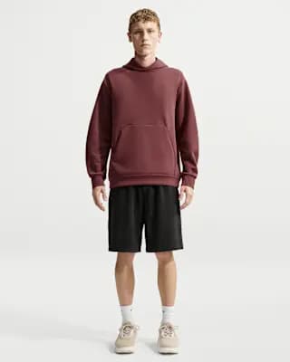 Nike 24.7 ImpossiblySoft Men's Dri-FIT Pullover Hoodie Light Boulder/Black/Burgundy Crush [Body: 51% polyester/25% modal/15% cotton/9% spandex, Machine wash, XS-4XL Tall]