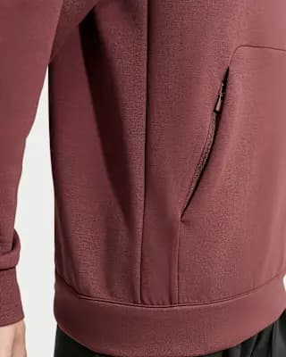 Nike 24.7 ImpossiblySoft Men's Dri-FIT Pullover Hoodie Light Boulder/Black/Burgundy Crush [Body: 51% polyester/25% modal/15% cotton/9% spandex, Machine wash, XS-4XL Tall]